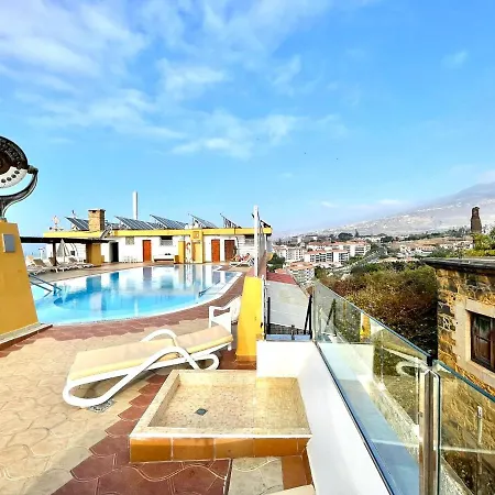 Nice Studio With Shared Rooftop Pool, In Puerto De La Cruz Apartment